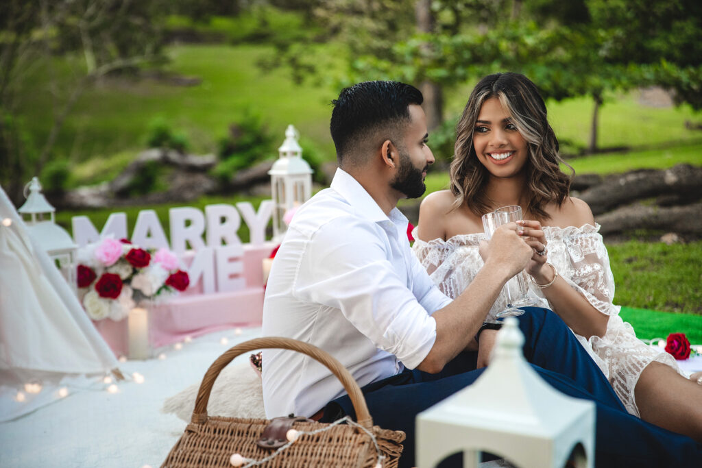 romantic picnic proposal