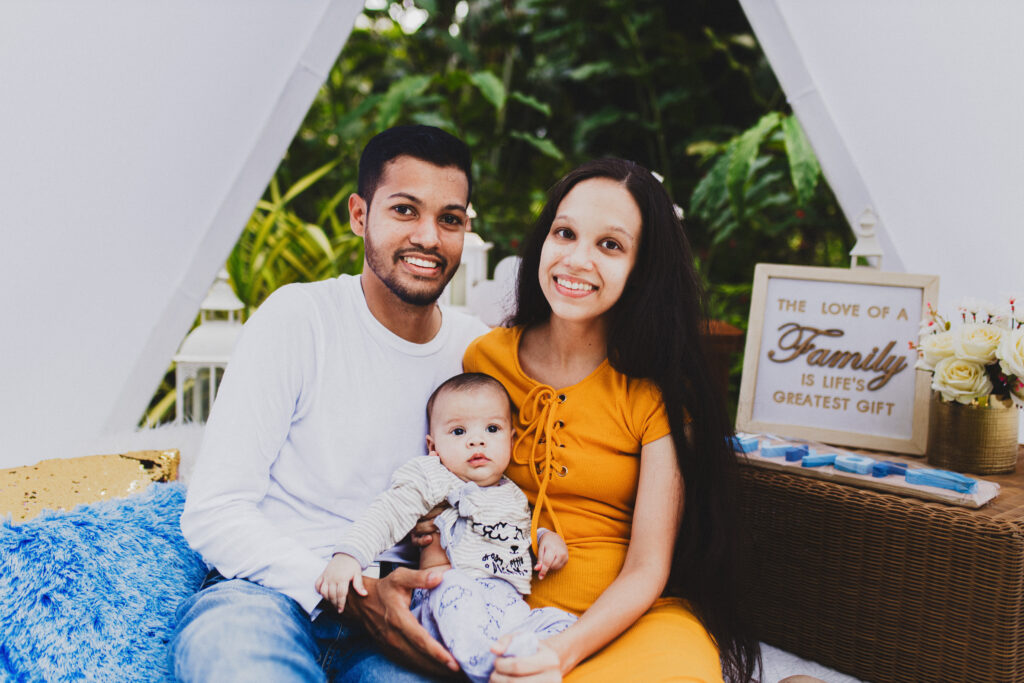 beautiful family picnic in Trinidad and Tobago